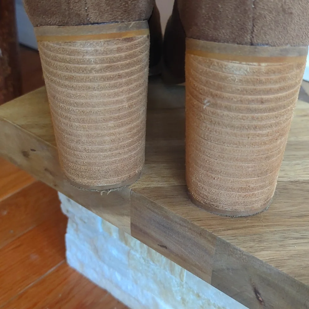 Vici Suede Over-the-Knee Slouch Boots in Taupe Brown